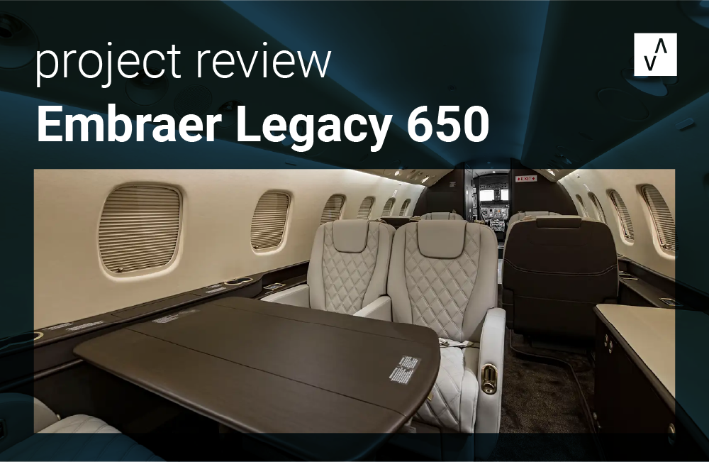 Aerovisto. Project review, embraer legacy 650,