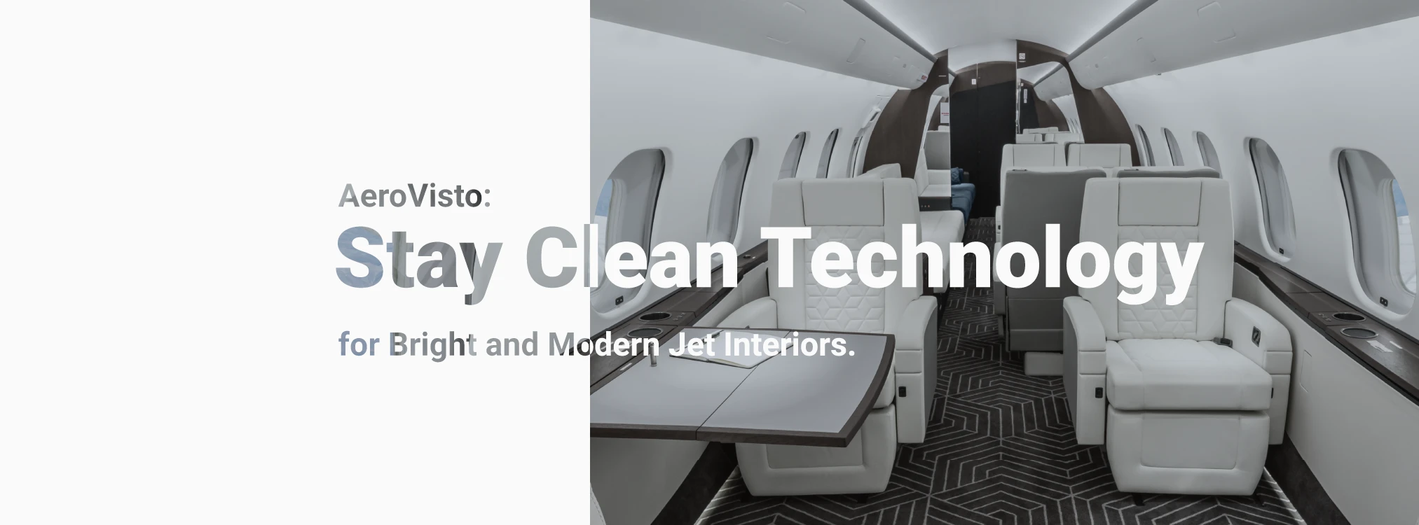 AeroVisto: Stay Clean Technology for Bright and Modern Jet Interiors.